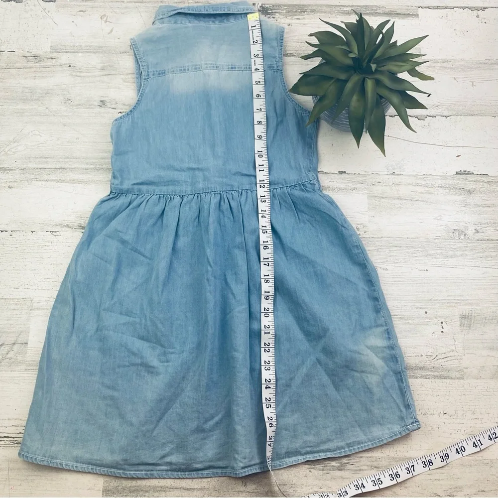 Girls sleeveless denim dress
